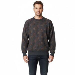 Vintage HASTINGS 100% Merino Wool Abstract Crew Neck, XL (L?)